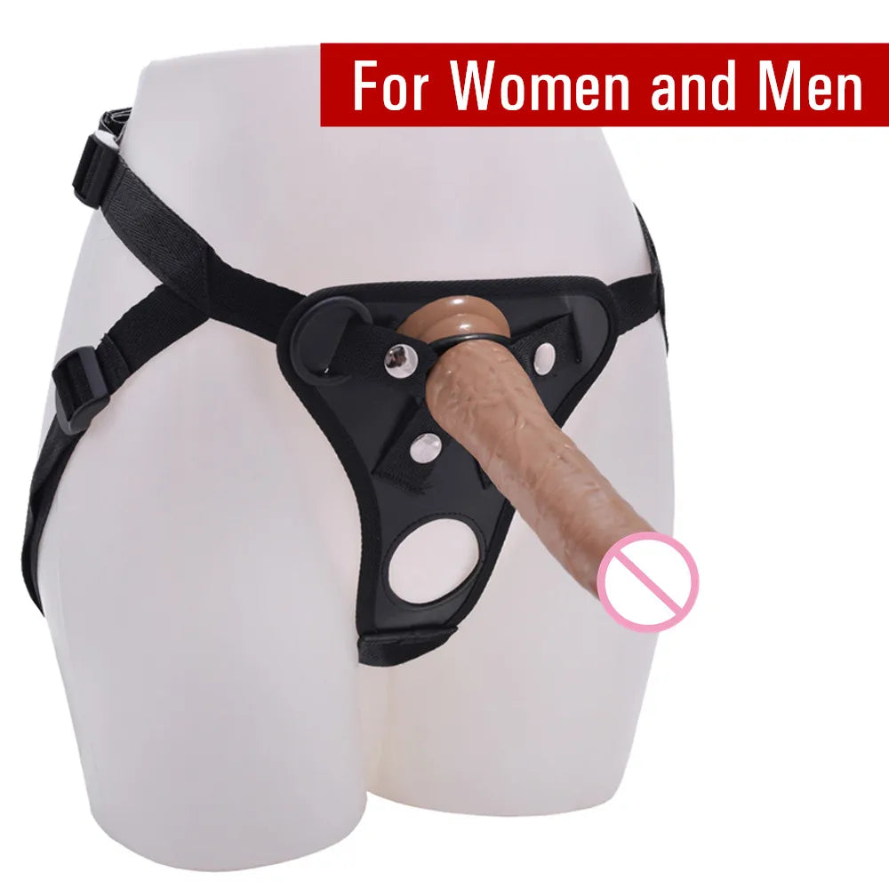 Culotte à sangle portable avec gode réaliste