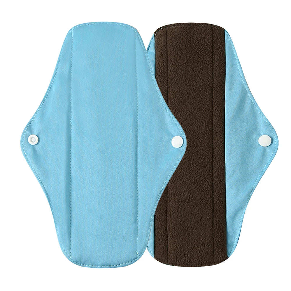 Serviettes hygiéniques réutilisables en charbon de bambou – Protège-slips lavables