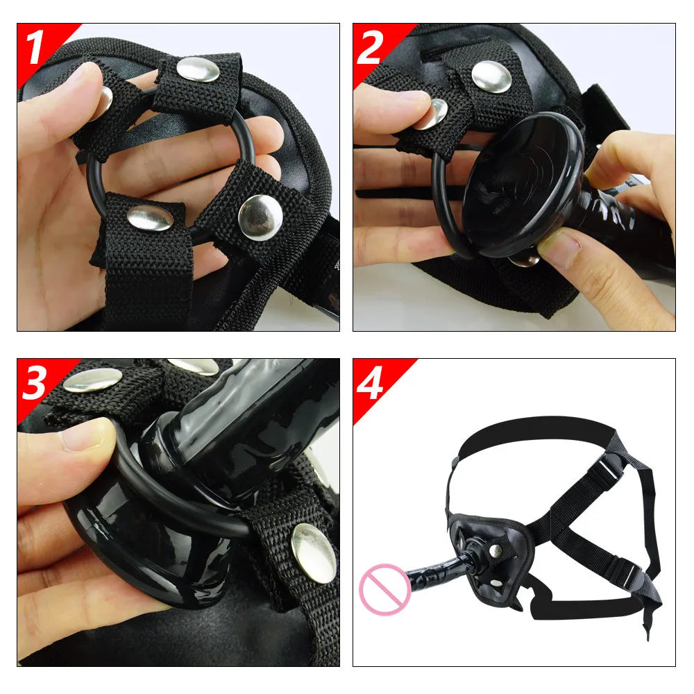 Culotte à sangle portable avec gode réaliste