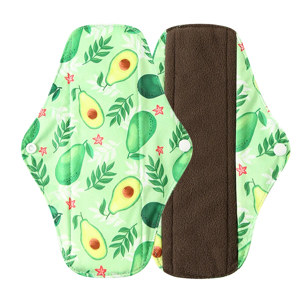 Serviettes hygiéniques réutilisables en charbon de bambou – Protège-slips lavables