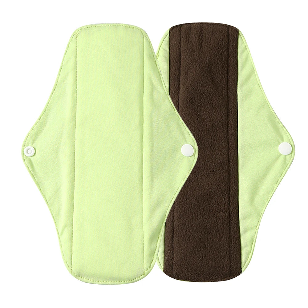 Serviettes hygiéniques réutilisables en charbon de bambou – Protège-slips lavables