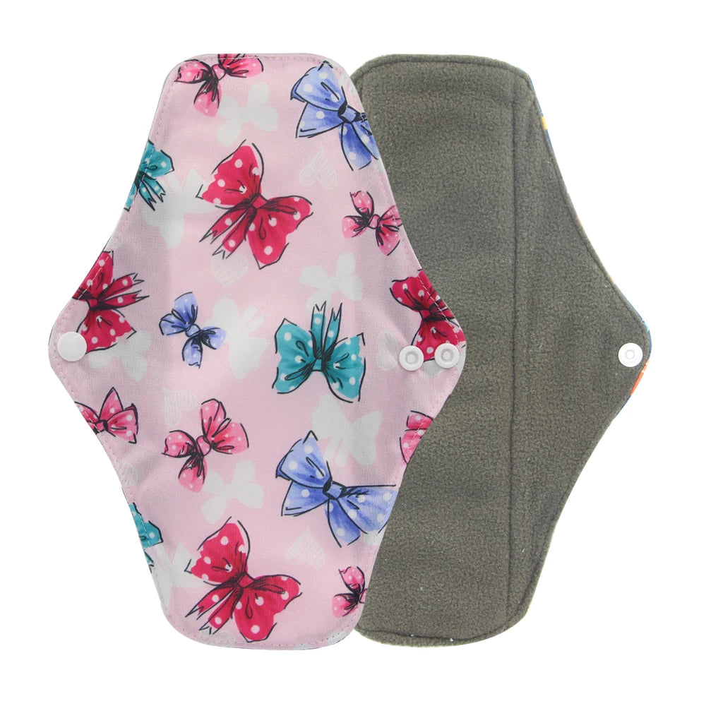Serviettes hygiéniques réutilisables en charbon de bambou – Protège-slips lavables