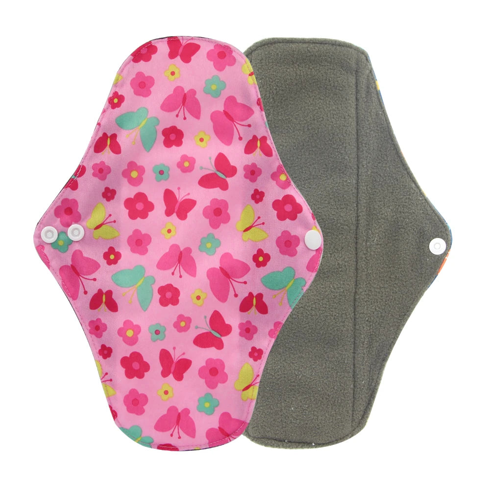 Serviettes hygiéniques réutilisables en charbon de bambou – Protège-slips lavables