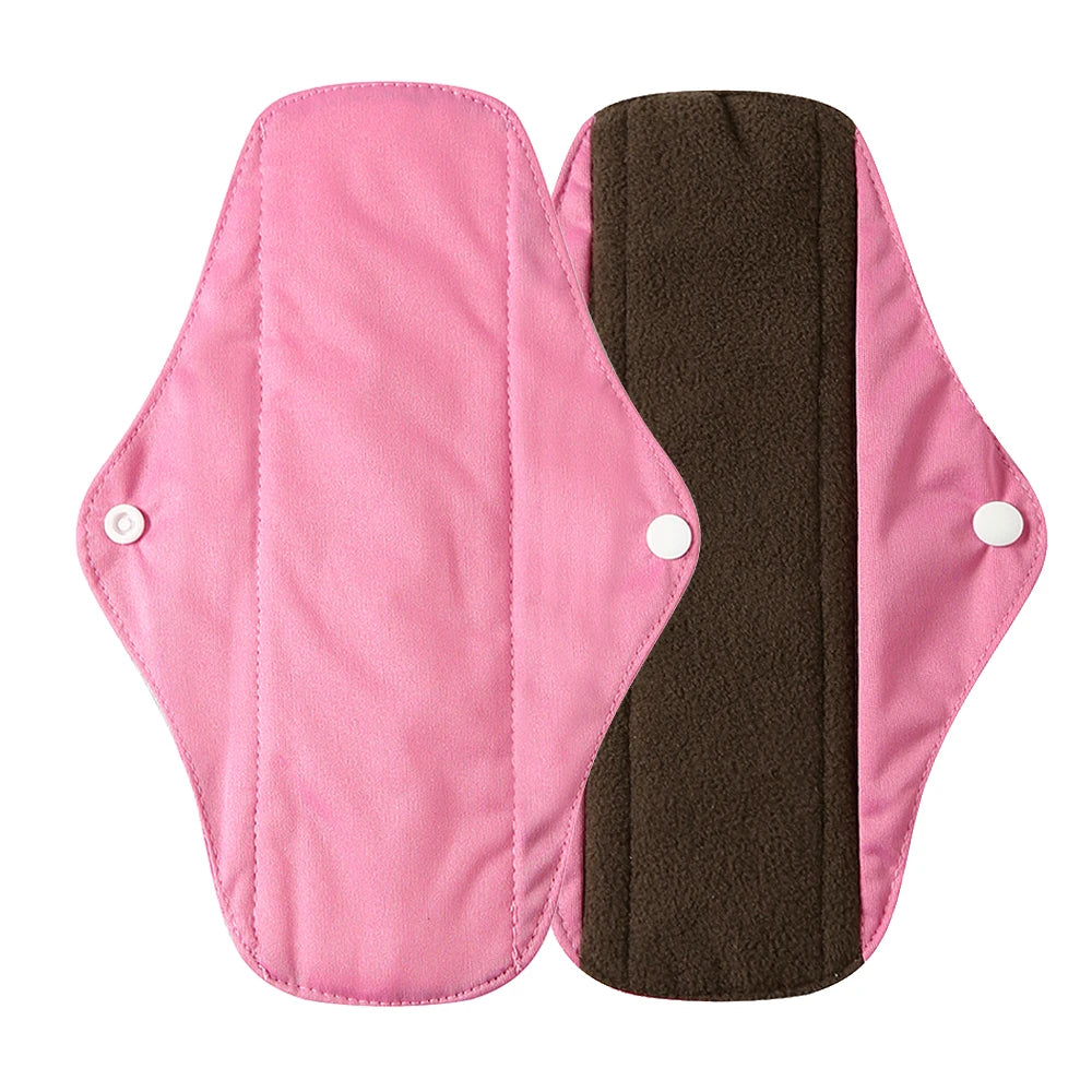 Serviettes hygiéniques réutilisables en charbon de bambou – Protège-slips lavables