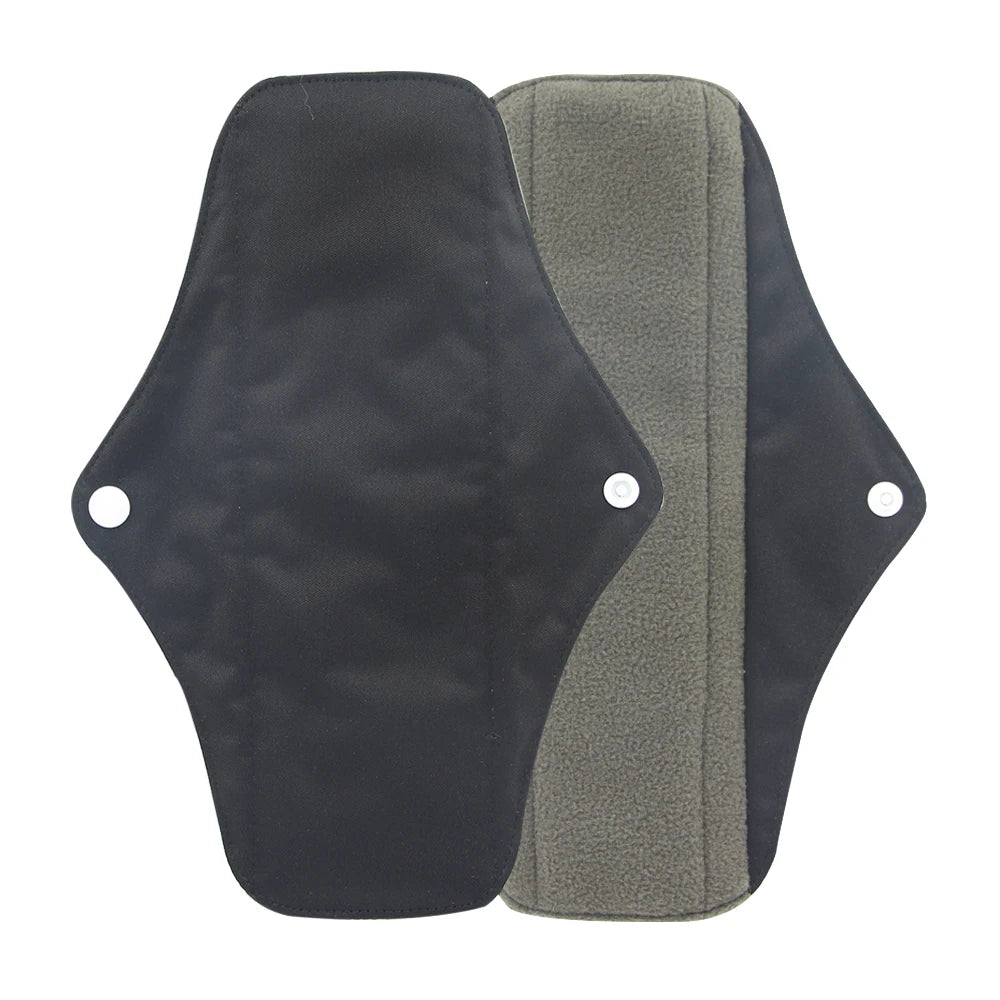Serviettes hygiéniques réutilisables en charbon de bambou – Protège-slips lavables