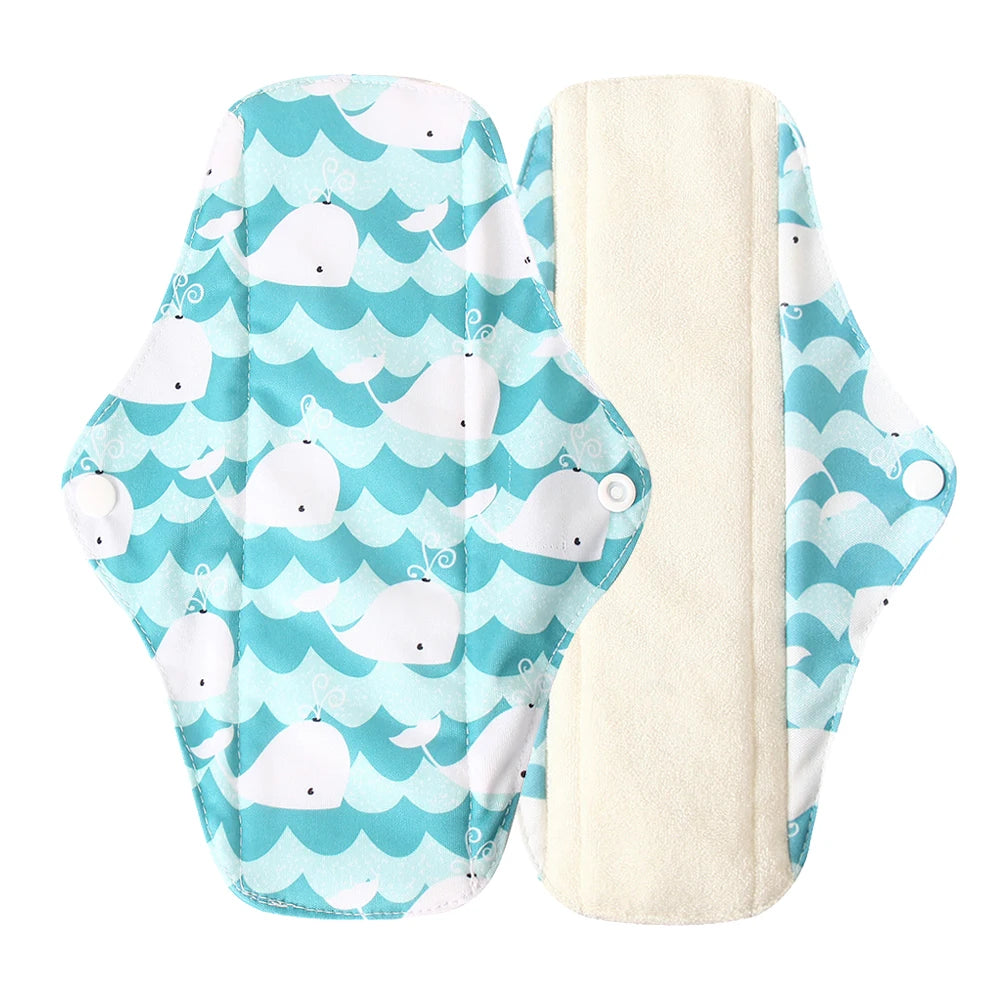 Serviettes hygiéniques réutilisables en charbon de bambou – Protège-slips lavables