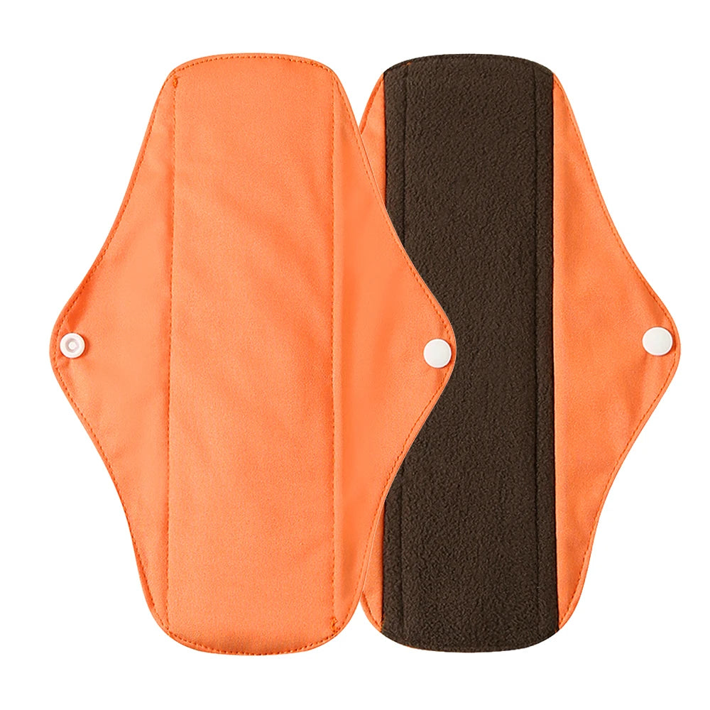 Serviettes hygiéniques réutilisables en charbon de bambou – Protège-slips lavables