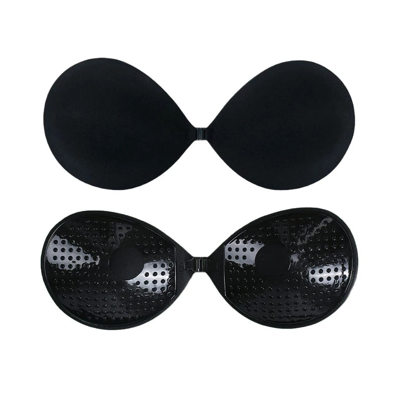 Patch poitrine femme bonnet rond, bouton devant, petit froncement de poitrine pour la faire paraître plus grande, patch mariage fine bretelle de soutien-gorge invisible