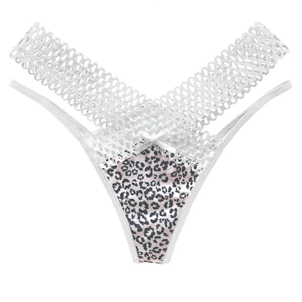Culotte sexy pour femme, taille basse, ajourée, croisée, lingerie sexy, sous-vêtements confortables, string en soie glacée, tendance