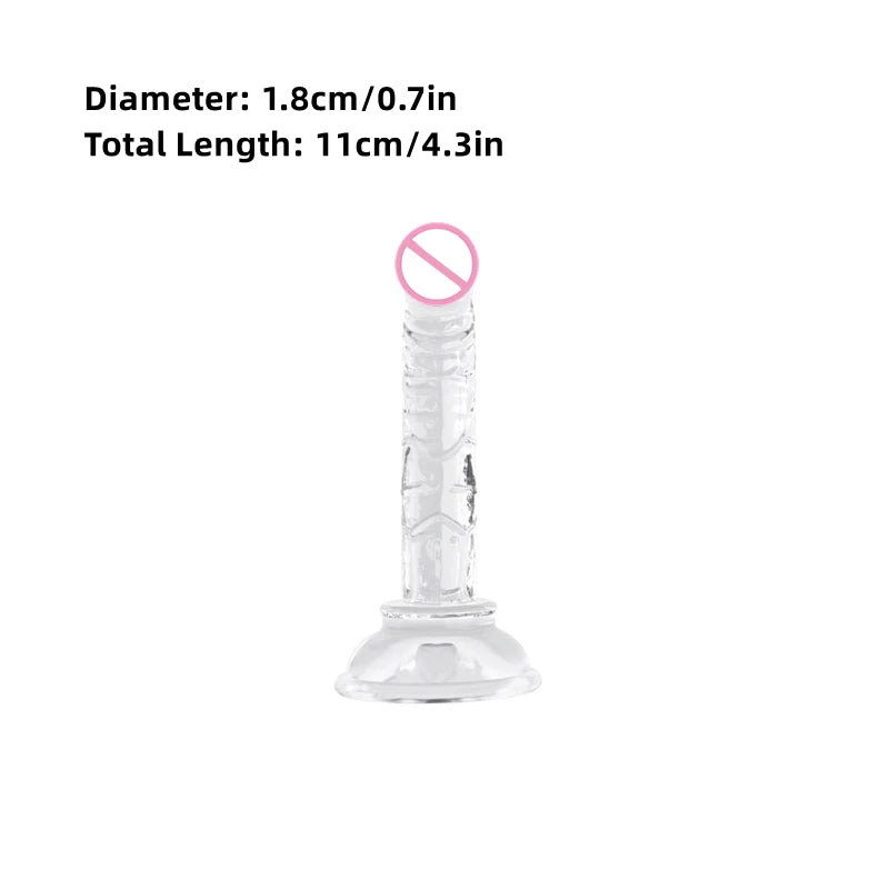 Gode réaliste en silicone – Jouet doux et réaliste avec base à ventouse