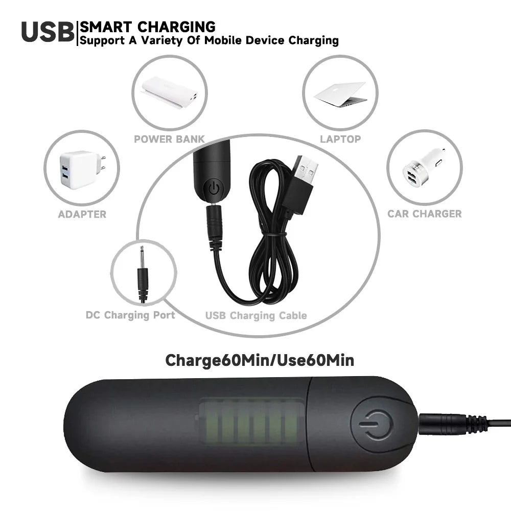 Mini œuf vibrant rechargeable, jouet clitoridien pour point G, stimulateur vaginal, masturbateur, gode, vibrateur, jouets sexuels pour femmes