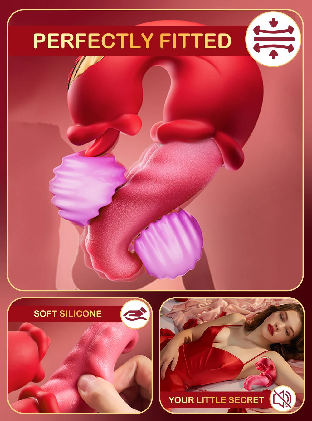 Vibromasseur à langue pivotante pour femme, outil de masturbation féminine, jouet sexuel, stimulateur de vibrations, gode rose, jouets sexuels pour 18 adultes