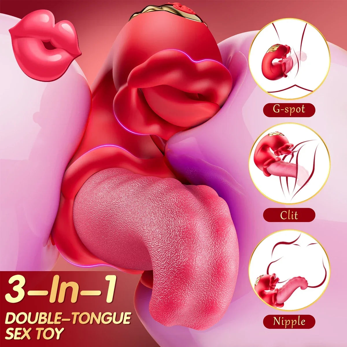 Vibromasseur à langue pivotante pour femme, outil de masturbation féminine, jouet sexuel, stimulateur de vibrations, gode rose, jouets sexuels pour 18 adultes