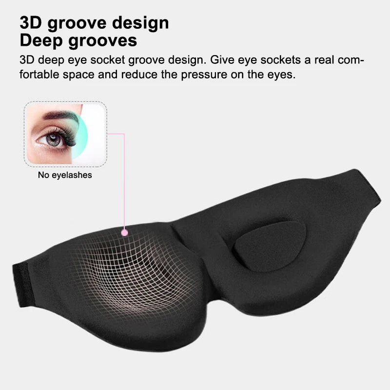 Masque de sommeil 3D – Bandeau doux pour un sommeil réparateur