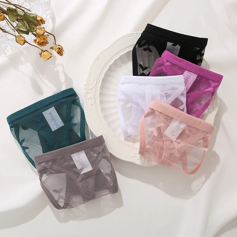 Ensemble 2 strings en maille pour femme – Strings transparents sans couture