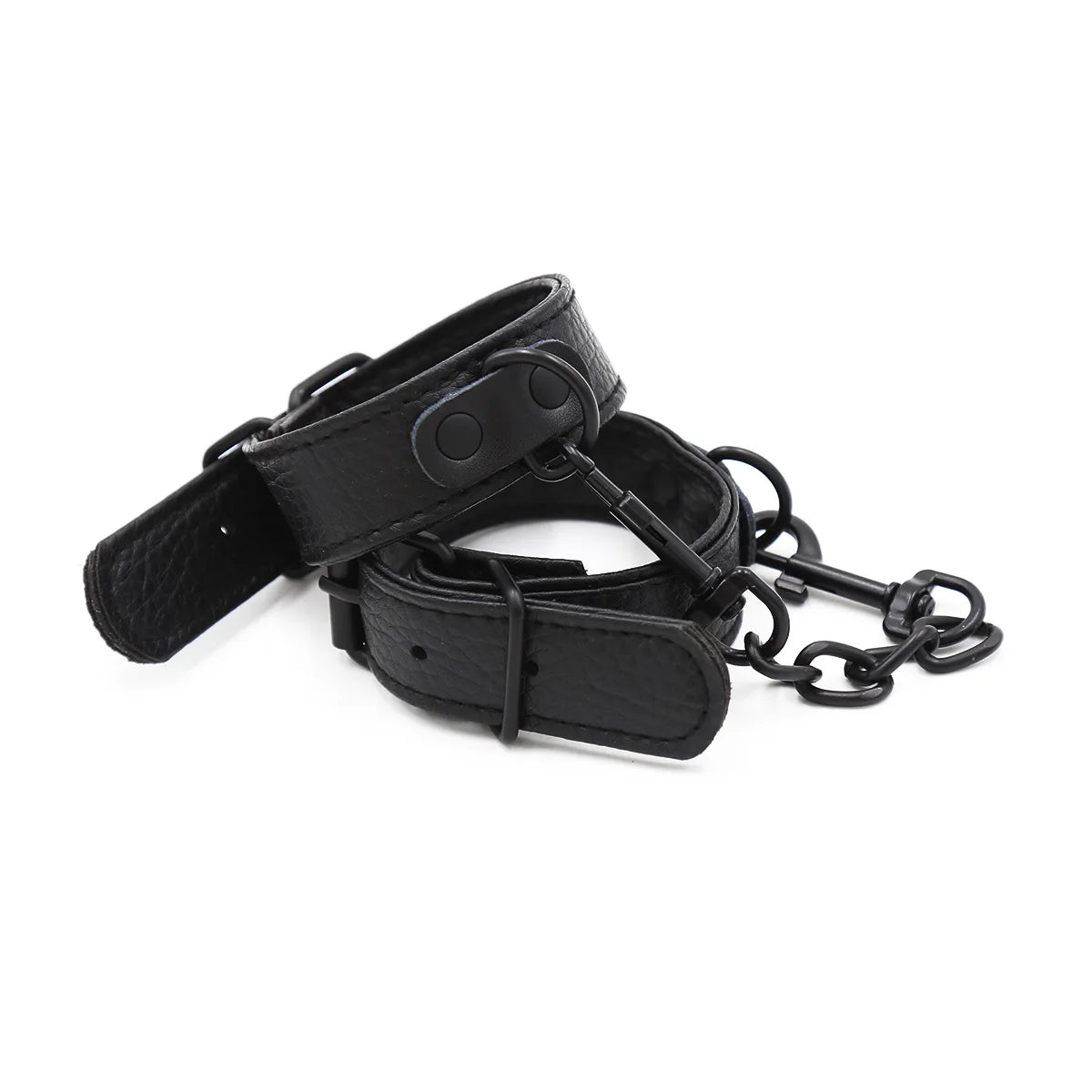 Bracelet manchette bondage en cuir avec boucles, style gothique punk, réglable, pour homme, mode et fête