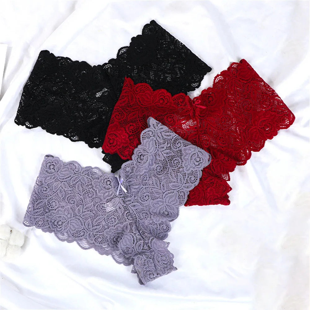 Culotte brésilienne en coton et dentelle sans coutures