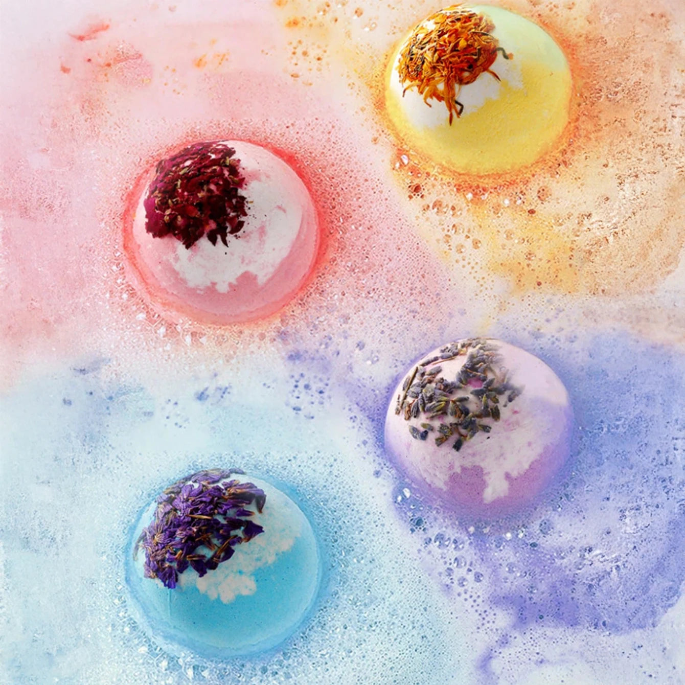 Coffret cadeau de bombes de bain aux huiles essentielles
