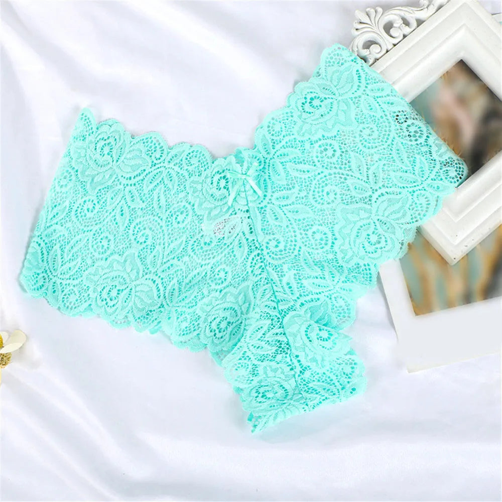 Culotte brésilienne en coton et dentelle sans coutures