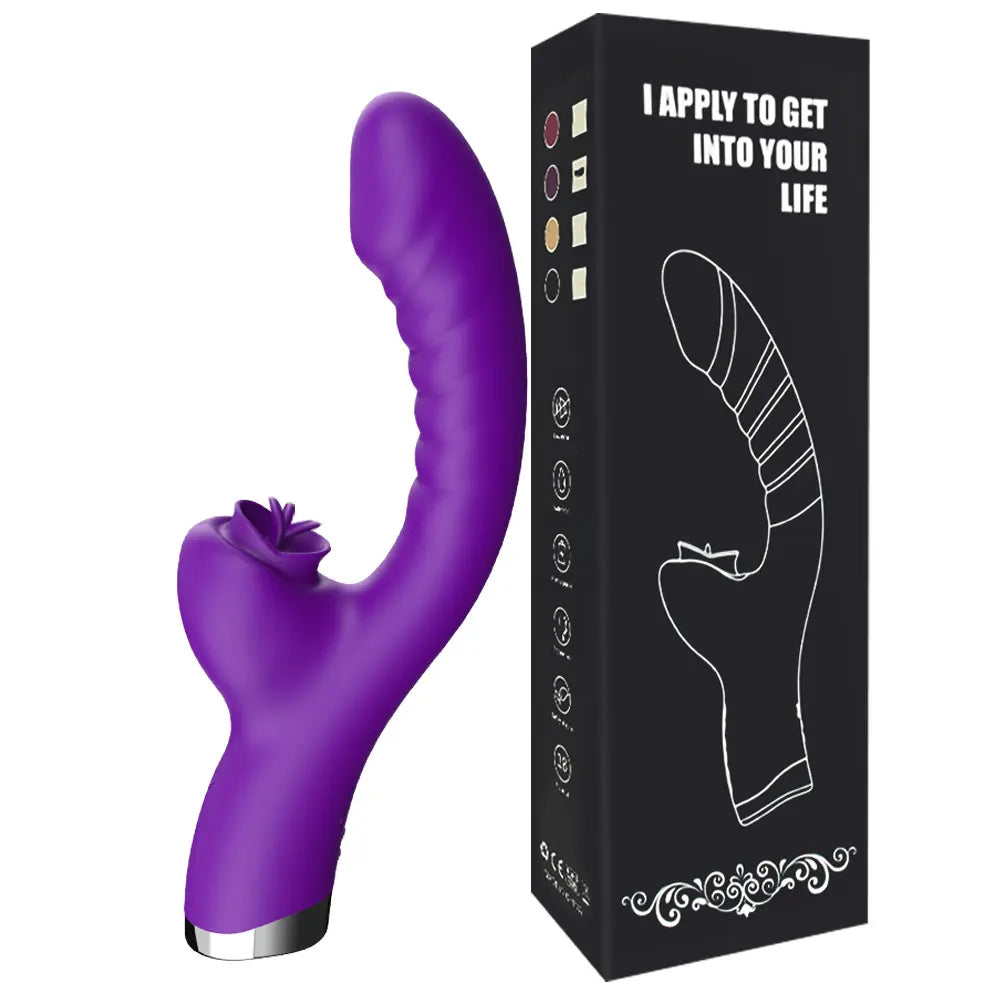 Vibromasseur léchant la langue 2 en 1 pour femme adulte, jouet sexuel, gode, vibromasseur, stimulateur de clitoris avec 20 vitesses.