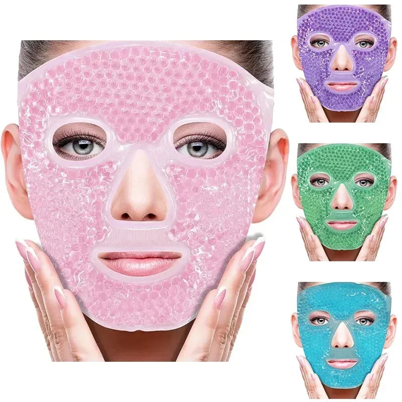 Masque visage et yeux aux perles de gel SPA – Thérapie par le chaud et le froid