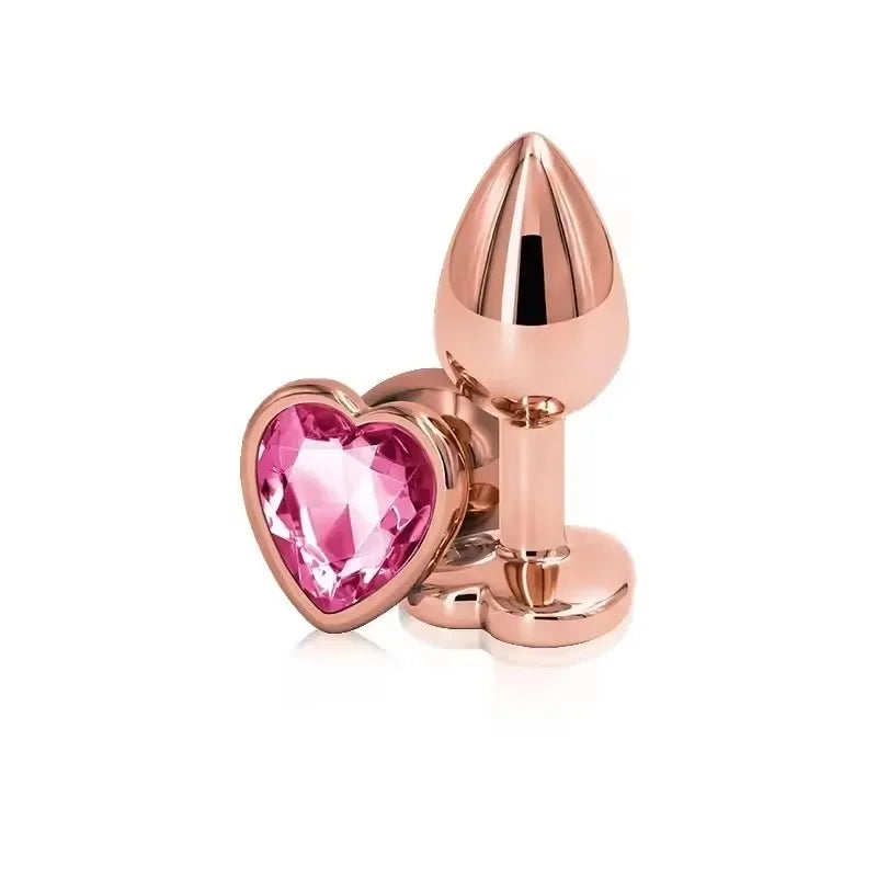 Ensemble de plugs anaux arc-en-ciel en or rose, petites, moyennes et grandes tailles, perles anales en métal, plug anal, bijoux, gode, jouet sexuel pour femme et homme