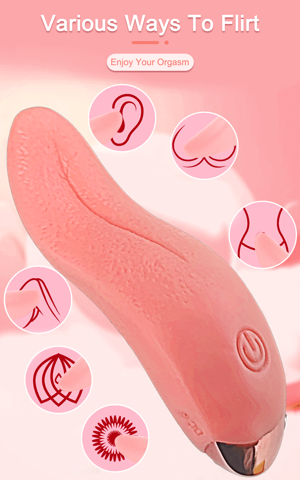 Vibromasseur à langue pivotante pour femme, outil de masturbation féminine, jouet sexuel, stimulateur de vibrations, gode rose, jouets sexuels pour 18 adultes