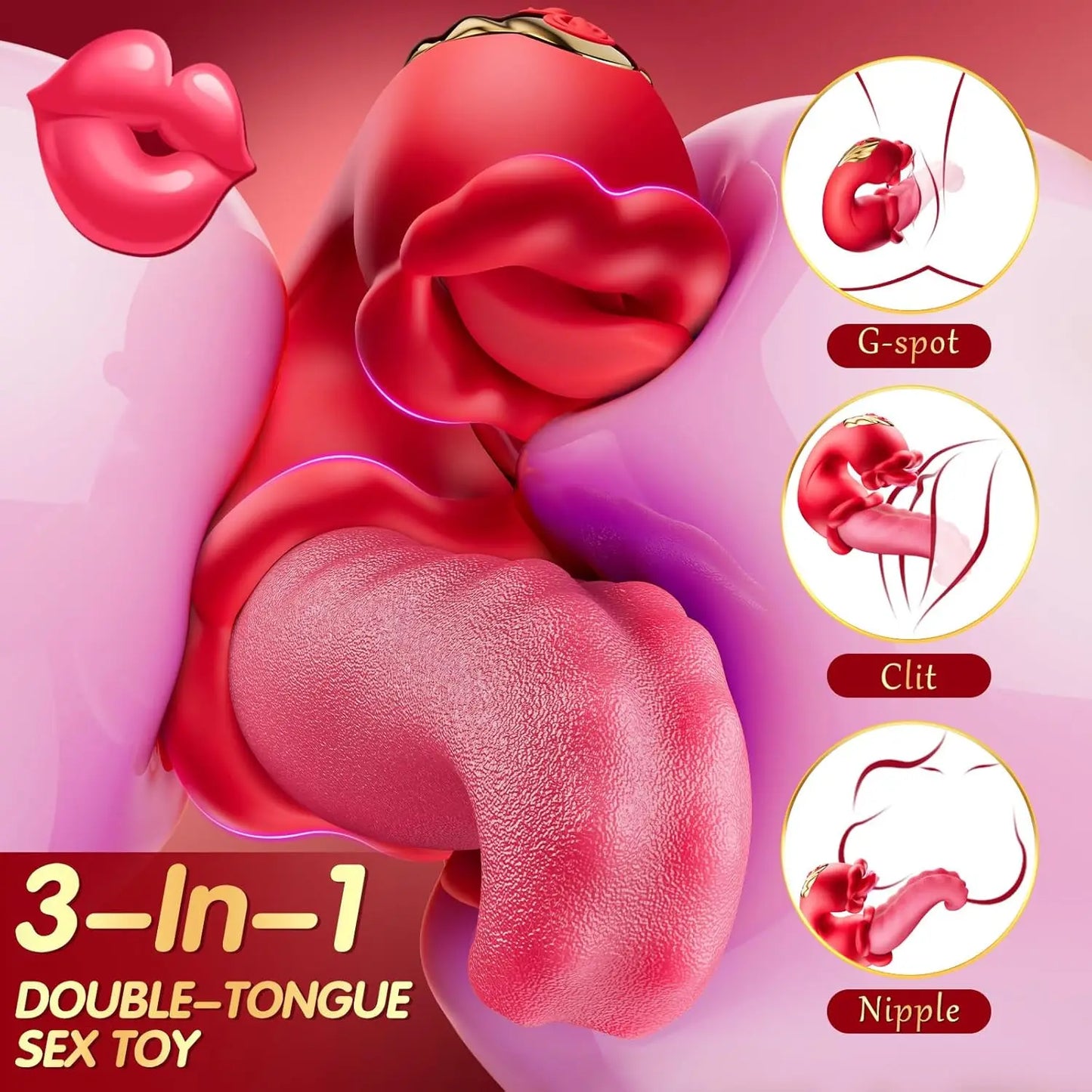 Vibromasseur à langue pivotante pour femme, outil de masturbation féminine, jouet sexuel, stimulateur de vibrations, gode rose, jouets sexuels pour 18 adultes