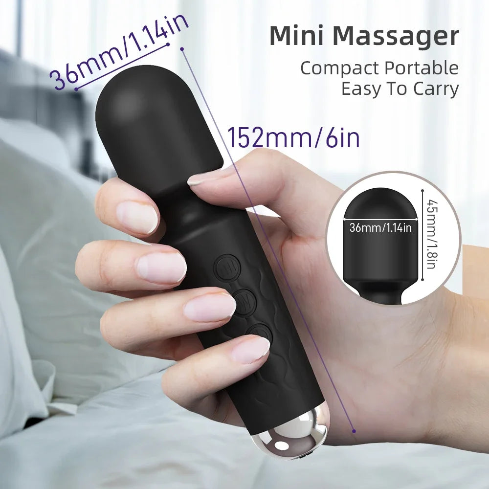 Vibromasseur AV puissant à 20 vitesses pour femmes, stimulateur de clitoris, point G, baguette magique, gode, masturbation féminine, jouets sexuels pour adultes