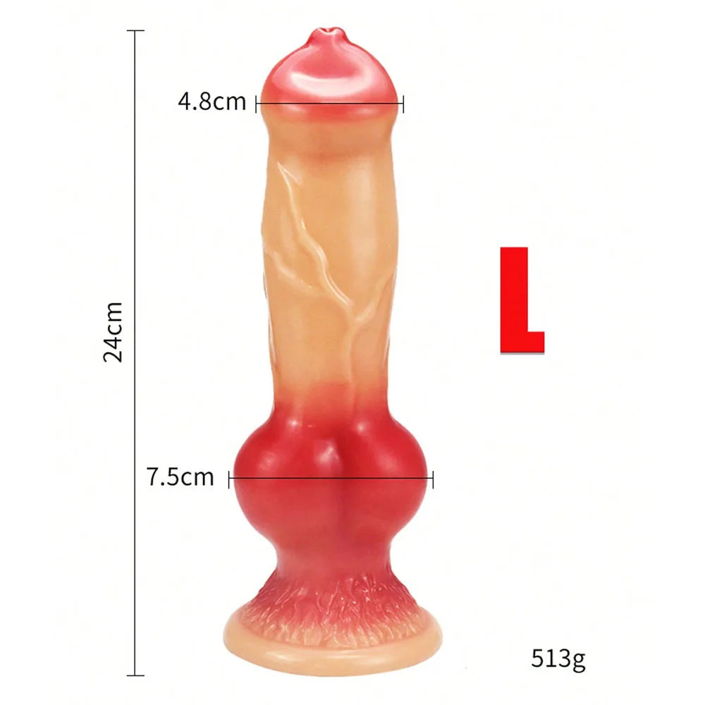 Gode énorme animal/chien, pénis réaliste avec ventouse, gros plug anal, bite géante monstrueuse, fournitures pour adultes pour hommes et femmes