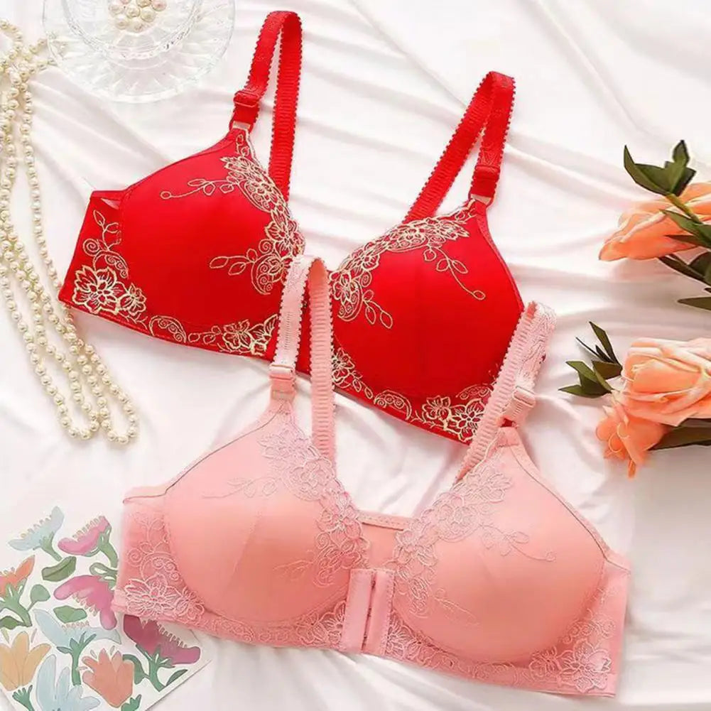 Soutien-gorge push-up sans coutures et fermeture frontale pour femme