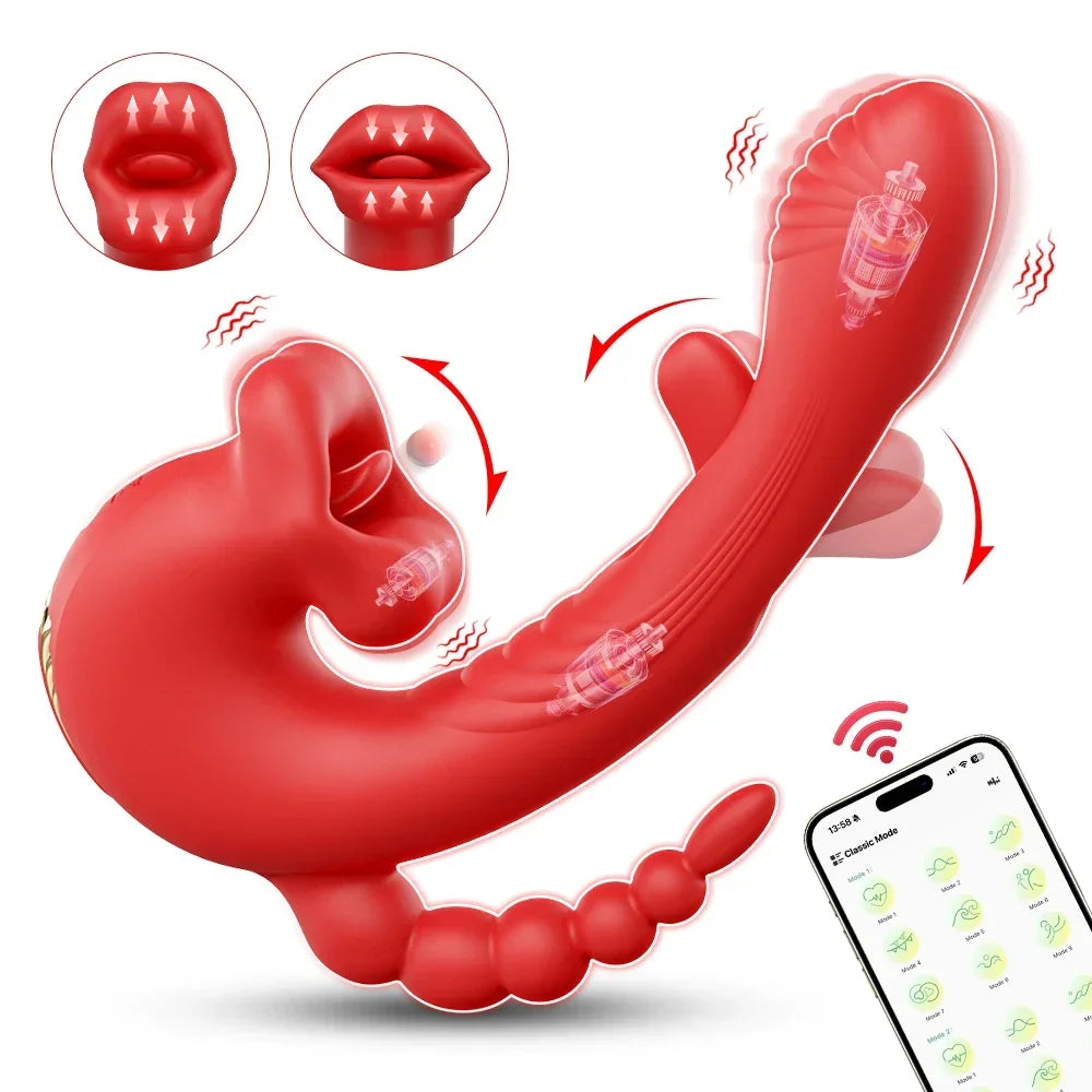 Vibromasseur à langue pivotante pour femme, outil de masturbation féminine, jouet sexuel, stimulateur de vibrations, gode rose, jouets sexuels pour 18 adultes