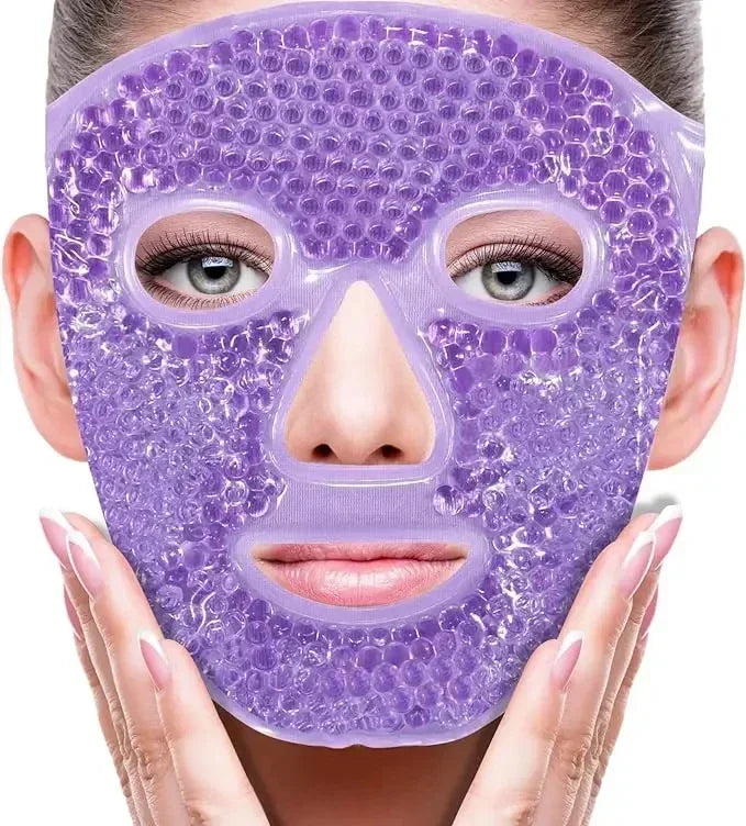 Masque visage et yeux aux perles de gel SPA – Thérapie par le chaud et le froid