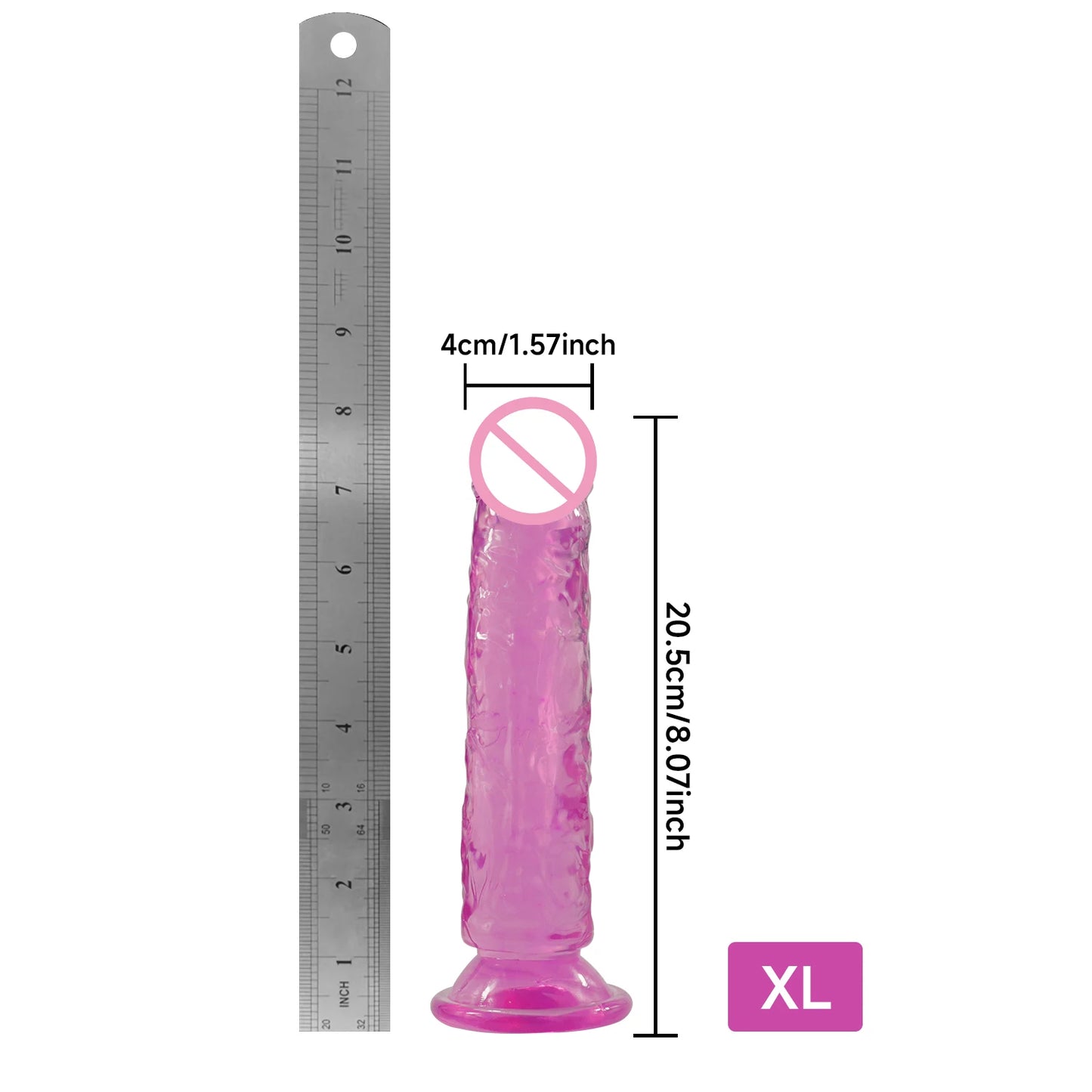 Gode réaliste en gelée avec ventouse – Jouet unisexe