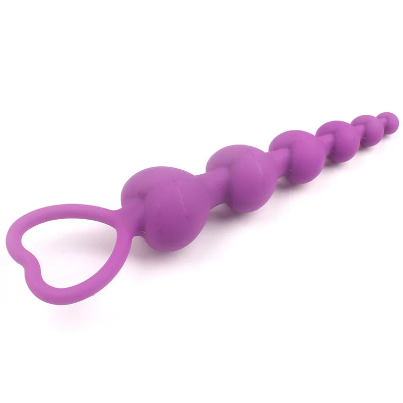 Plug anal souple en forme de cœur, grosses boules en silicone, stimulation du point G, pour adultes, couple, sexy, nouveauté 2022