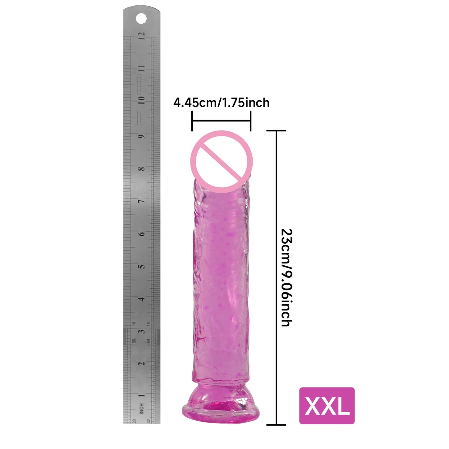 Gode réaliste en gelée avec ventouse – Jouet unisexe