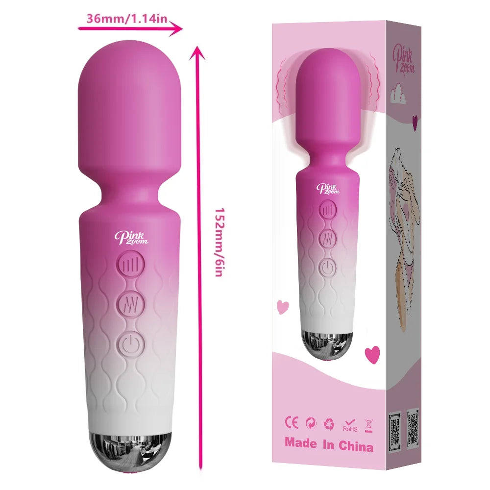 Vibromasseur AV puissant à 20 vitesses pour femmes, stimulateur de clitoris, point G, baguette magique, gode, masturbation féminine, jouets sexuels pour adultes