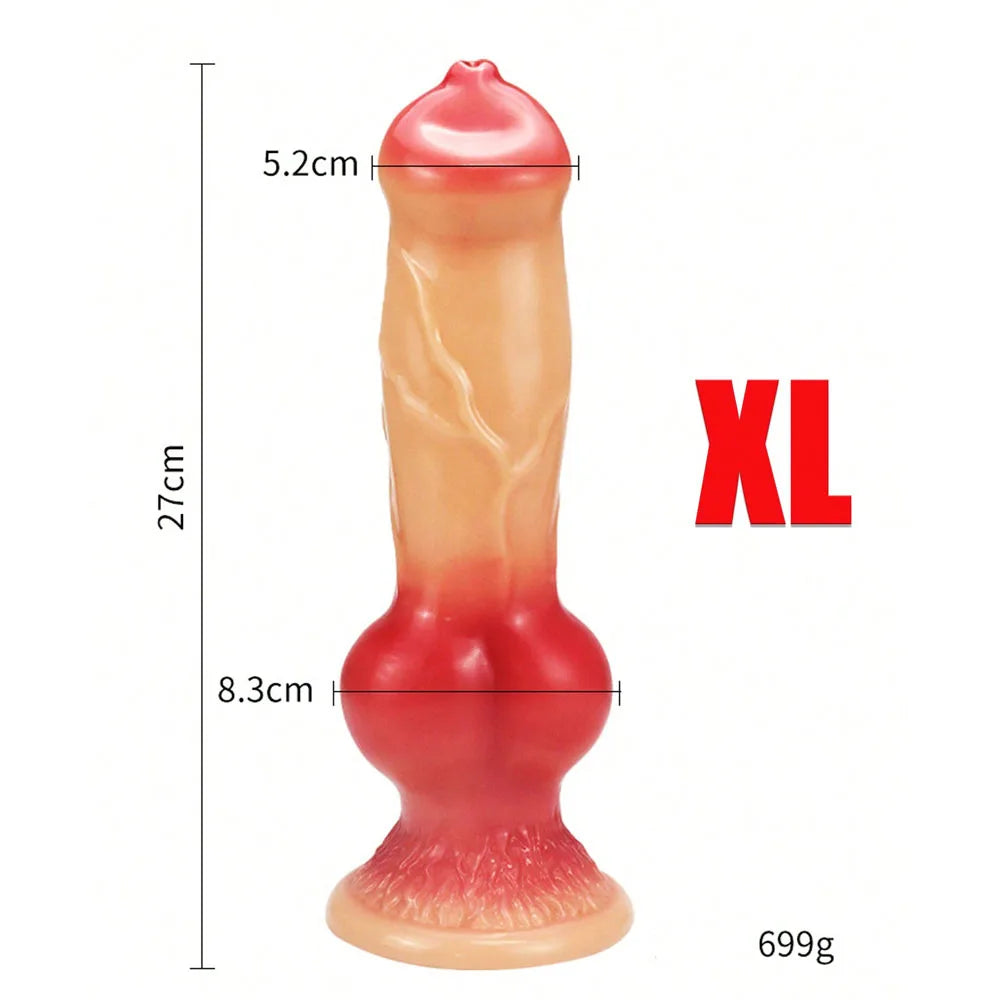 Gode énorme animal/chien, pénis réaliste avec ventouse, gros plug anal, bite géante monstrueuse, fournitures pour adultes pour hommes et femmes