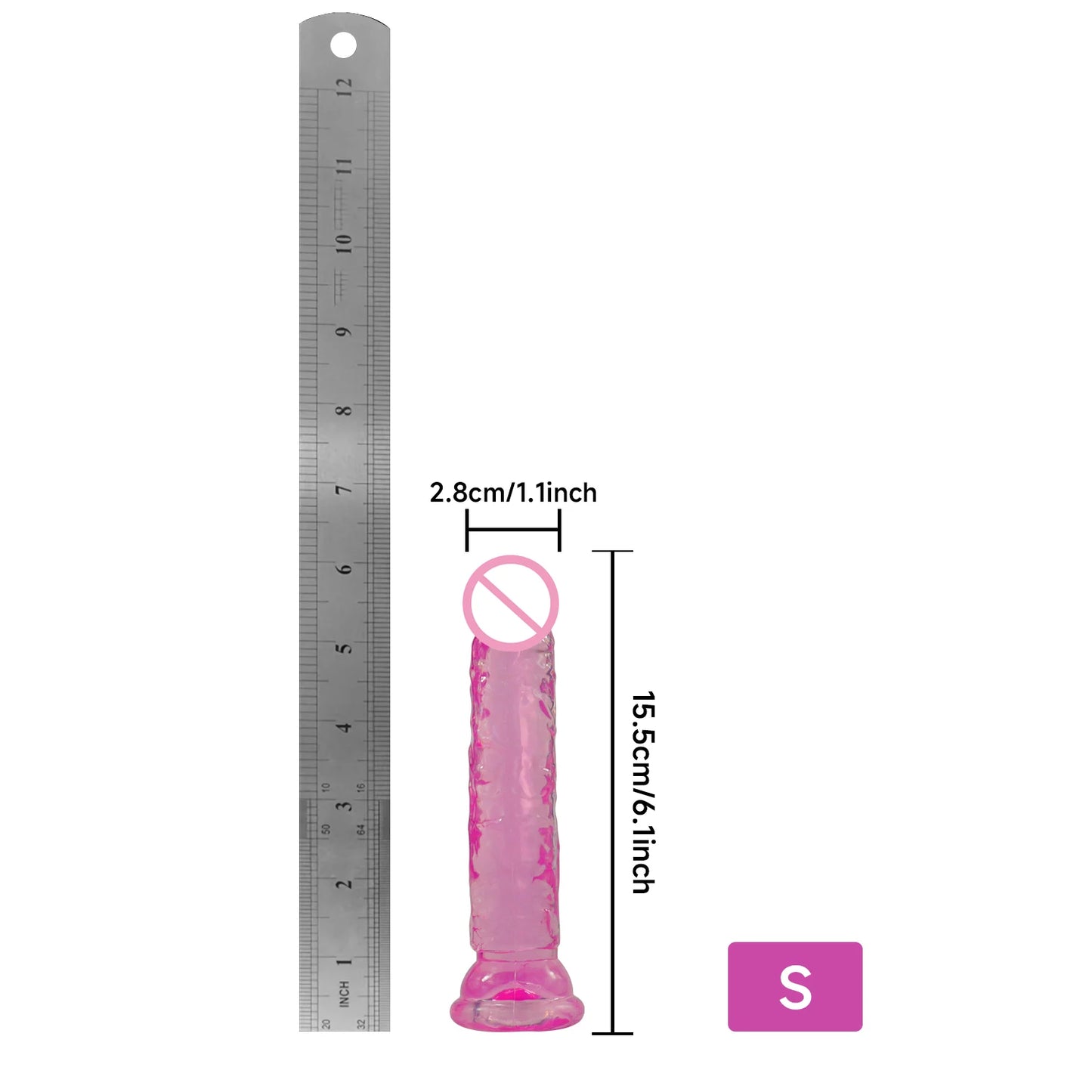 Gode réaliste en gelée avec ventouse – Jouet unisexe