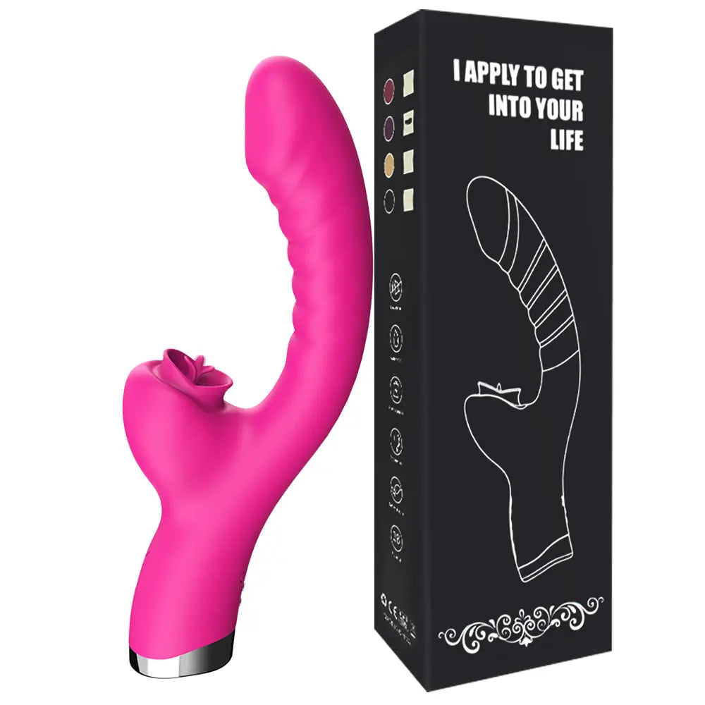 Vibromasseur léchant la langue 2 en 1 pour femme adulte, jouet sexuel, gode, vibromasseur, stimulateur de clitoris avec 20 vitesses.
