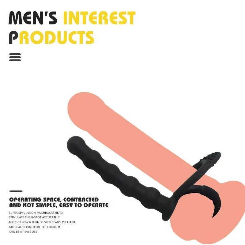Vibromasseur double pénétration en silicone – Plug anal et jouet pour couple