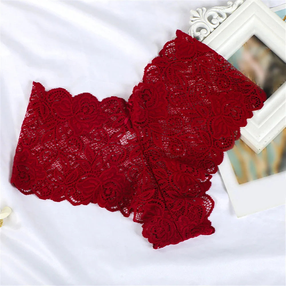 Culotte brésilienne en coton et dentelle sans coutures