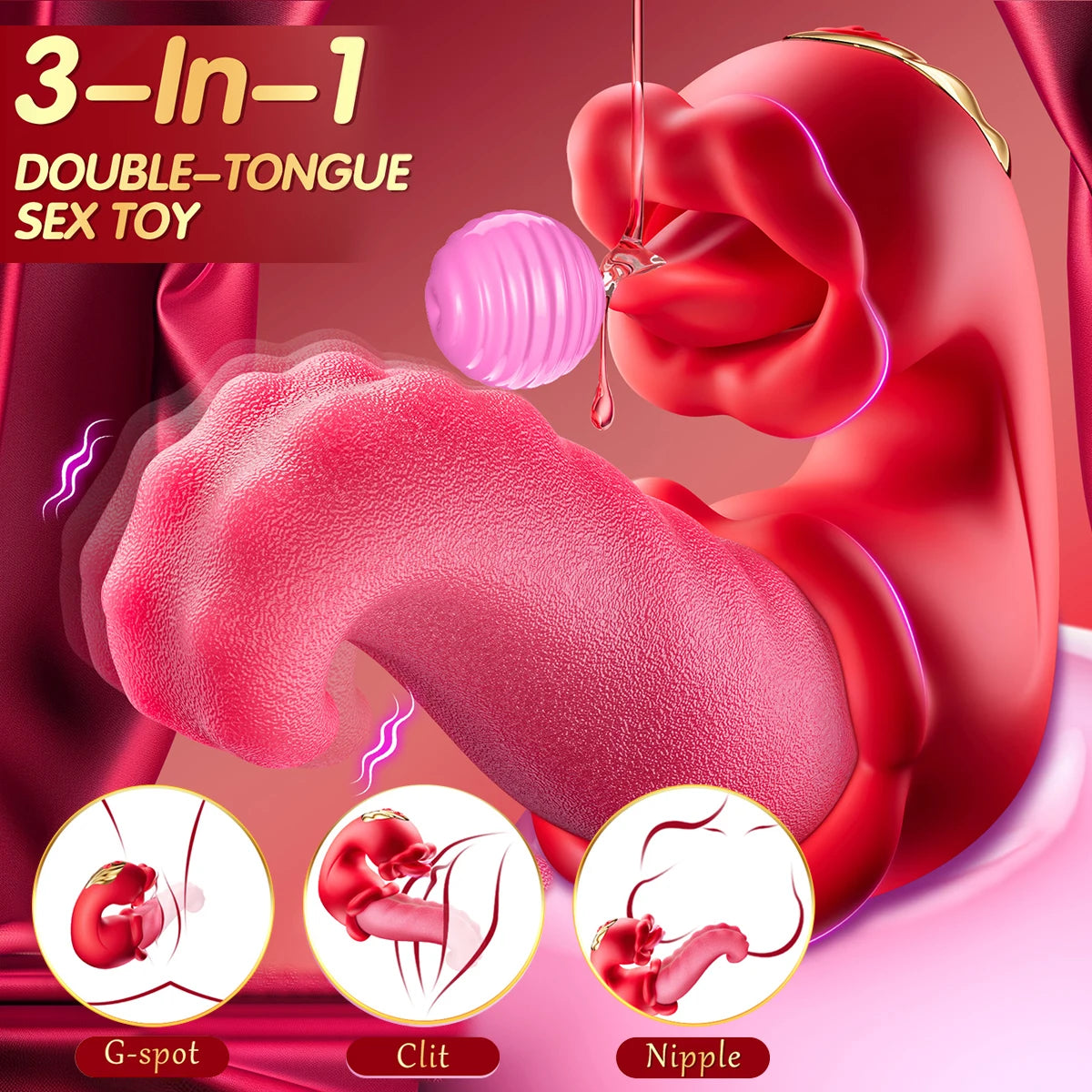 Vibromasseur à langue pivotante pour femme, outil de masturbation féminine, jouet sexuel, stimulateur de vibrations, gode rose, jouets sexuels pour 18 adultes