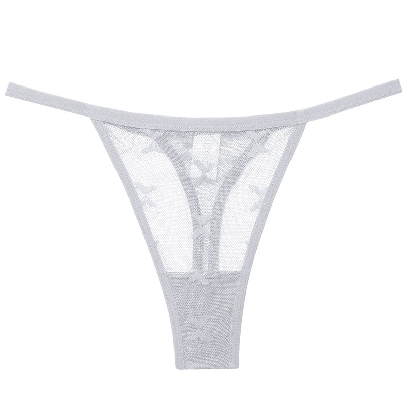 Ensemble 2 strings en maille pour femme – Strings transparents sans couture