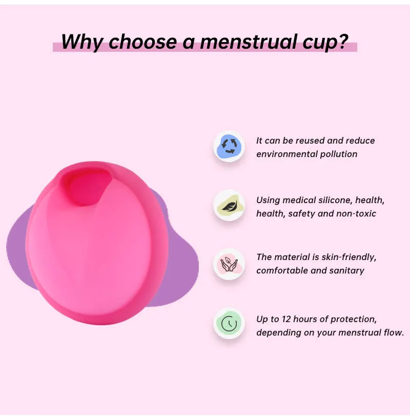 Disque menstruel réutilisable – Coupe menstruelle en silicone souple