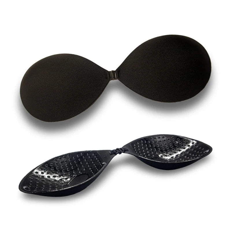 Patch poitrine femme bonnet rond, bouton devant, petit froncement de poitrine pour la faire paraître plus grande, patch mariage fine bretelle de soutien-gorge invisible