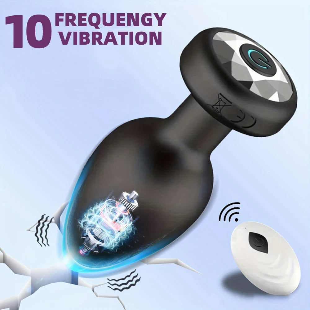 Vibromasseur anal sans fil avec télécommande, plug anal, masseur de prostate, masturbateur vaginal féminin, jouets sexuels pour adultes, femmes et hommes gays