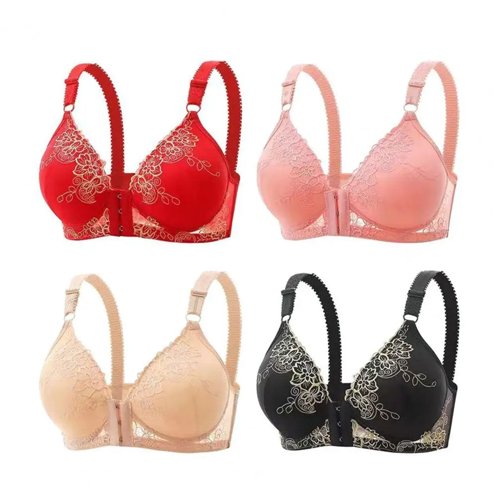 Soutien-gorge push-up sans coutures et fermeture frontale pour femme