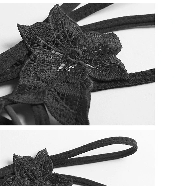 String en perles pour femme – Lingerie sexy à entrejambe ouvert