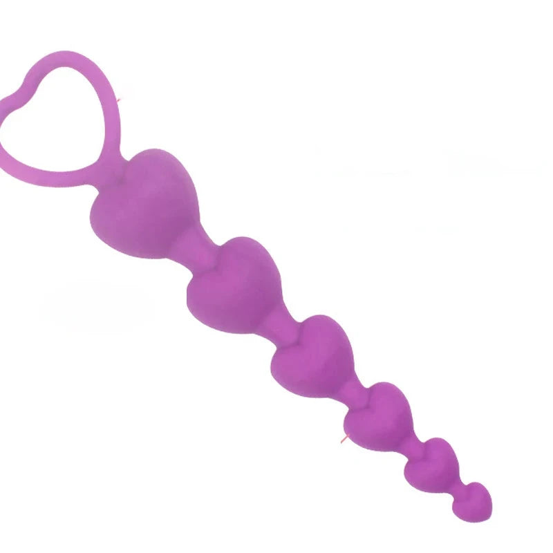 Plug anal souple en forme de cœur, grosses boules en silicone, stimulation du point G, pour adultes, couple, sexy, nouveauté 2022